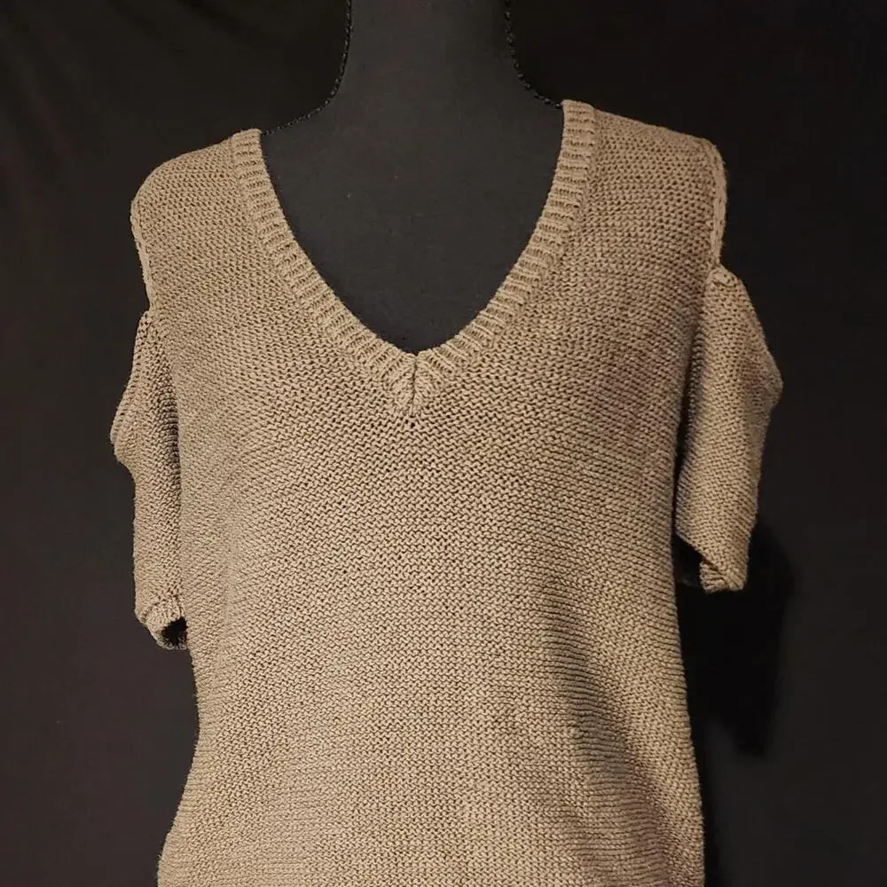 BCBGMaxAzria tan fringe
